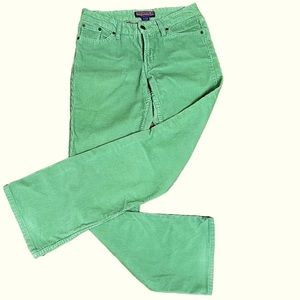 Vineyard Vines Women’s Size 4 Green Corduroy Boot Leg Jeans